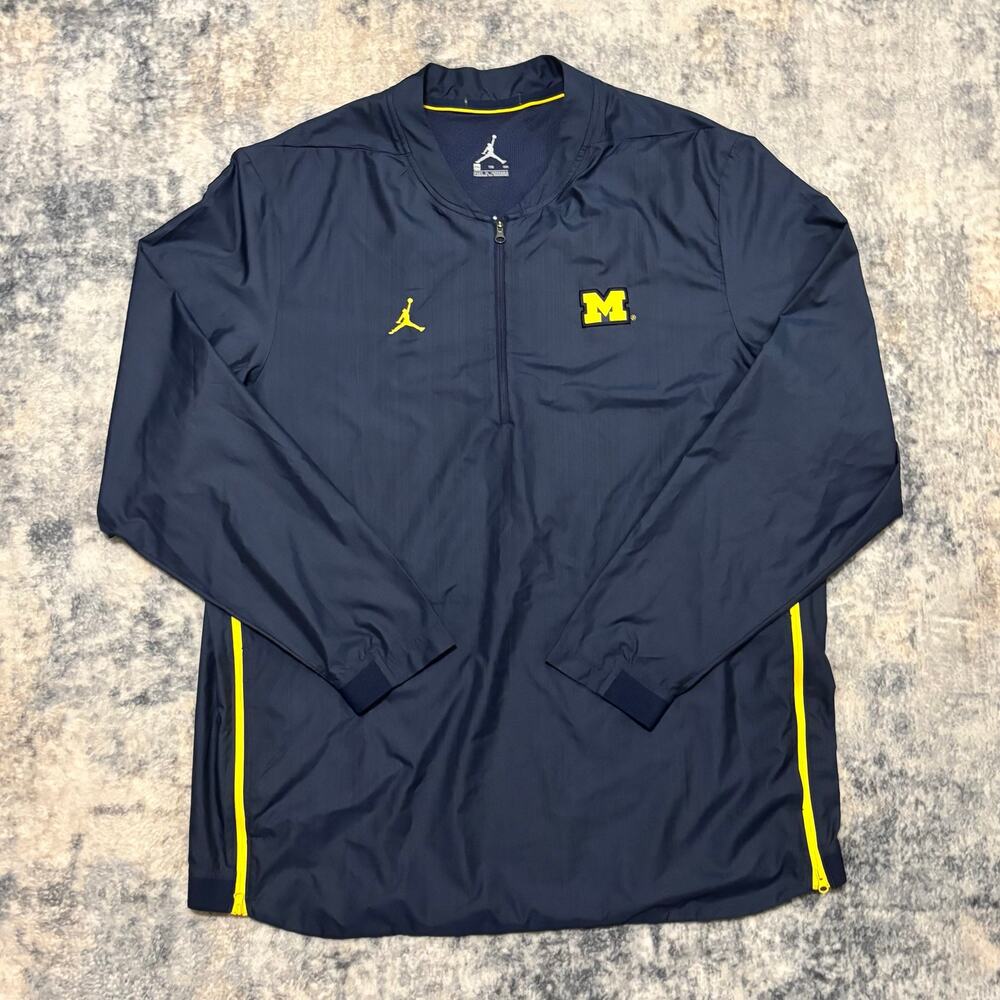 Jordan Brand Michigan Wolverines 1/4 Zip Pullover Jacket XXL